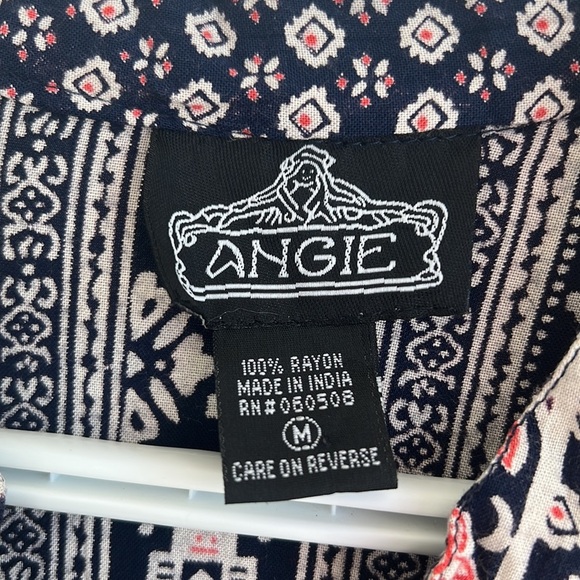 Angie Dark Blue Boho Mini Dress - Picture 13 of 13
